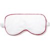 Adult Traditional Eye Mask, White & Red Piping - Eye Masks - 1 - thumbnail