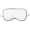 Adult Traditional Eyemask, White & Navy Piping - Eye Masks - 1 - thumbnail