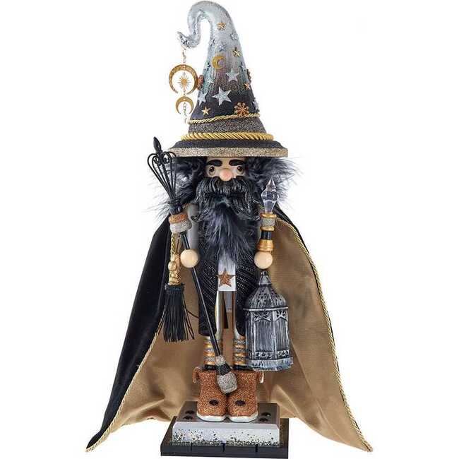 18-Inch Hollywood Nutcrackers Black and Gold Wizard Nutcracker