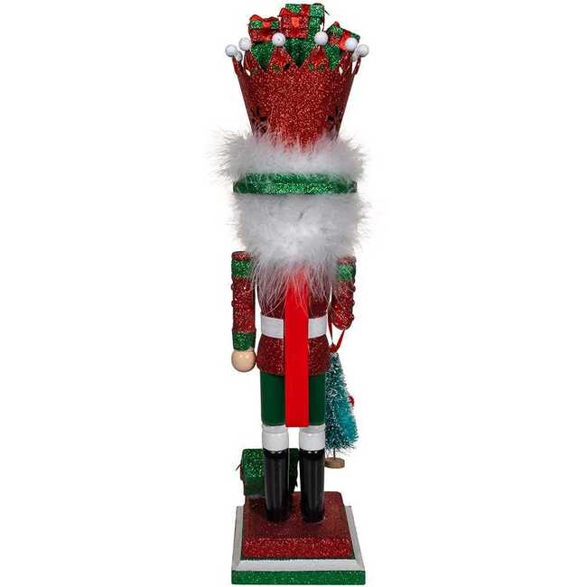 18-Inch Hollywood Nutcrackers Red and Green with Presents Crown Nutcracker - Nutcrackers - 3