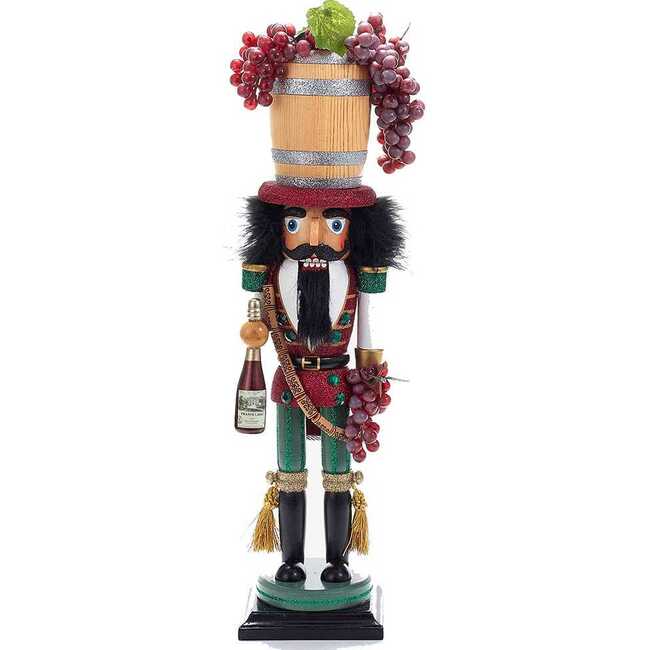 18.9-Inch Hollywood Wine Barrel Hat Nutcracker