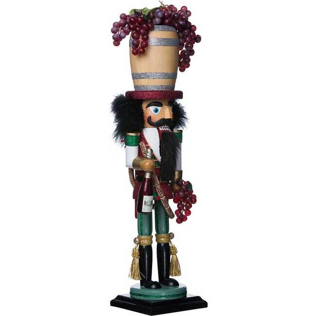 18.9-Inch Hollywood Wine Barrel Hat Nutcracker - Nutcrackers - 2