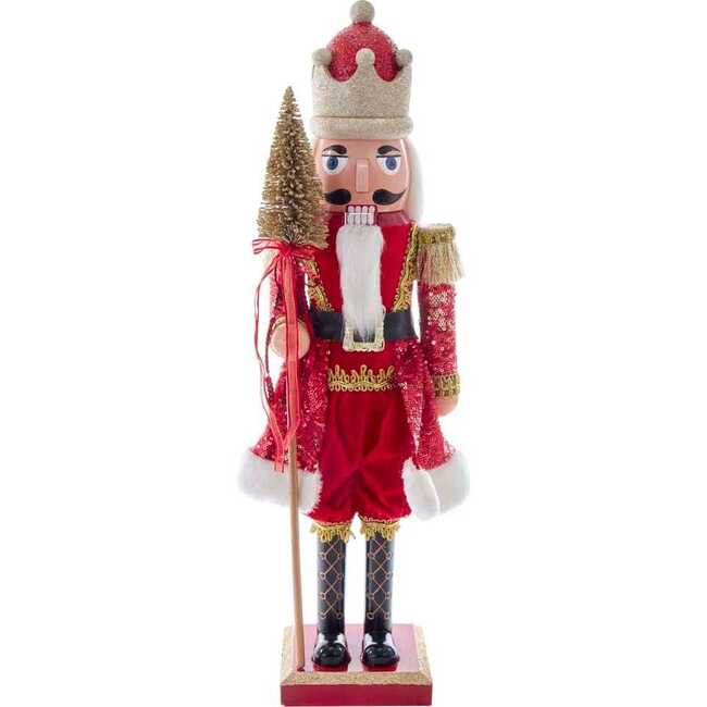 24-Inch Plastic Red and Gold King Nutcracker - Nutcrackers - 1