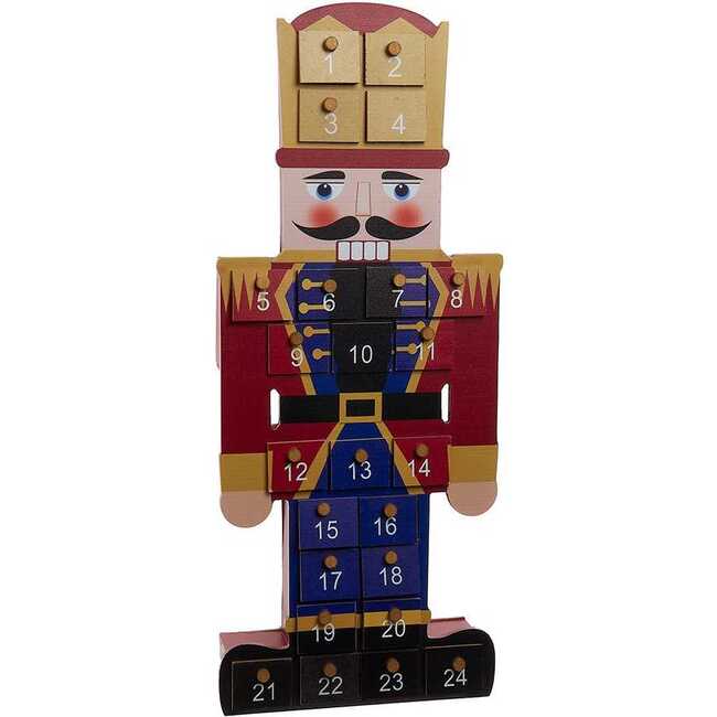 17.3-Inch Wooden Nutcracker Advent Calendar - Nutcrackers - 1