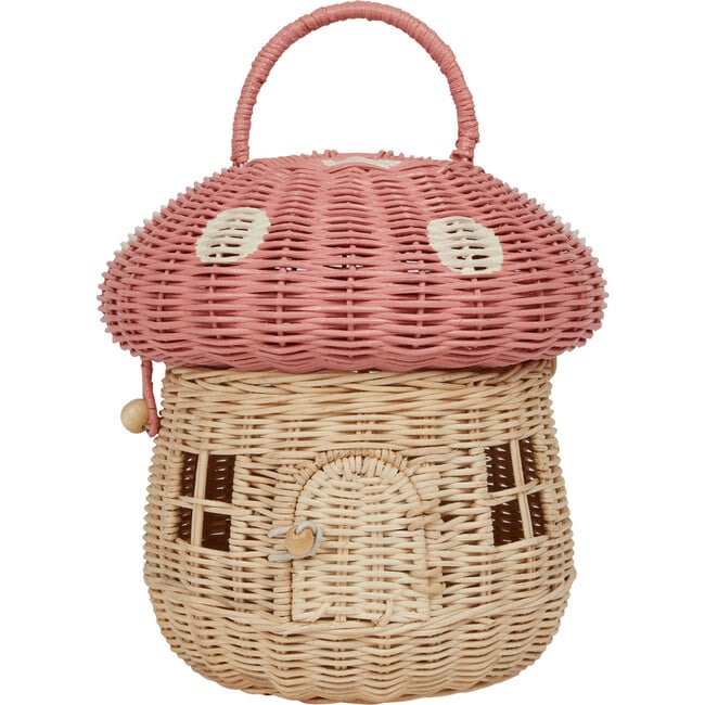 Rattan Mushroom Basket, Musk - Easter Baskets - 1