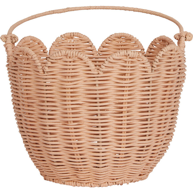 Rattan Tulip Carry Basket - Seashell Pink - Easter Baskets - 5