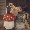 Rattan Mushroom Luggy, Red - Push & Pull - 6 - thumbnail