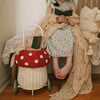 Rattan Mushroom Luggy, Red - Push & Pull - 7 - thumbnail