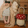 Rattan Mushroom Luggy, Red - Push & Pull - 8 - thumbnail