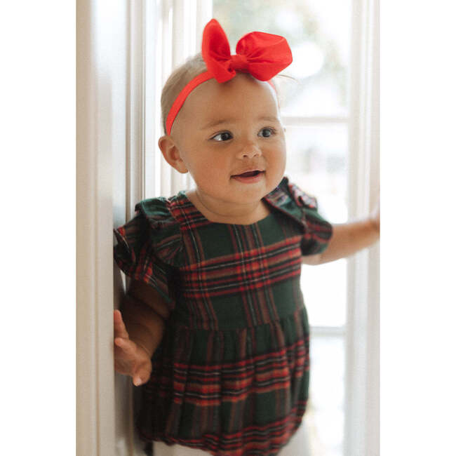 Baby Hattie Romper in Evergreen Plaid
