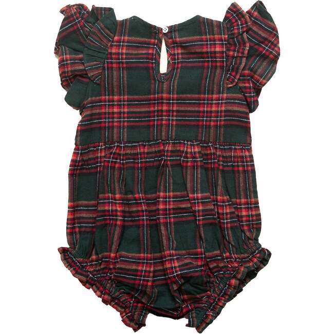 Baby Hattie Romper in Evergreen Plaid - Rompers - 2