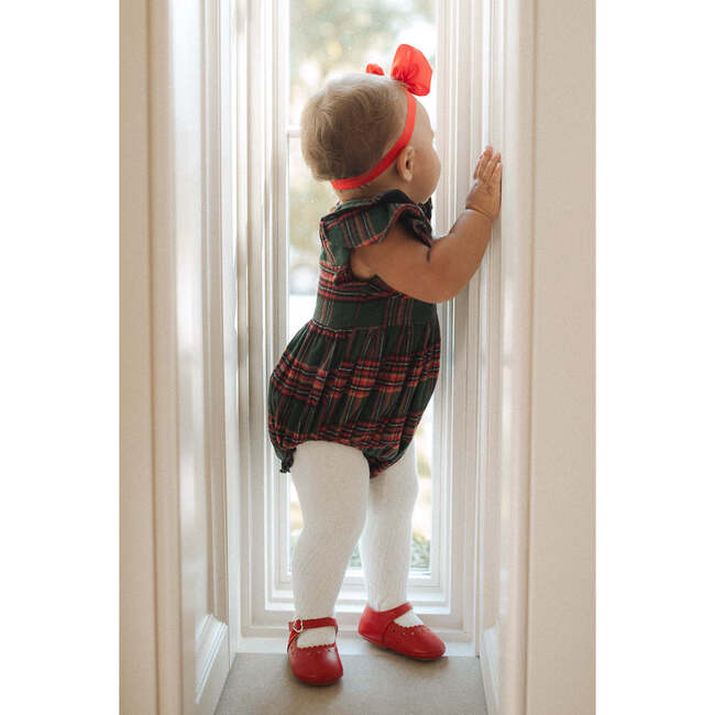 Baby Hattie Romper in Evergreen Plaid - Rompers - 4
