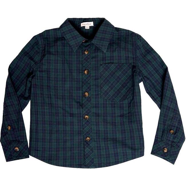 Boys John Shirt in Twilight Pine Plaid