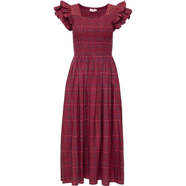 Hattie Dress in Burgundy Plaid