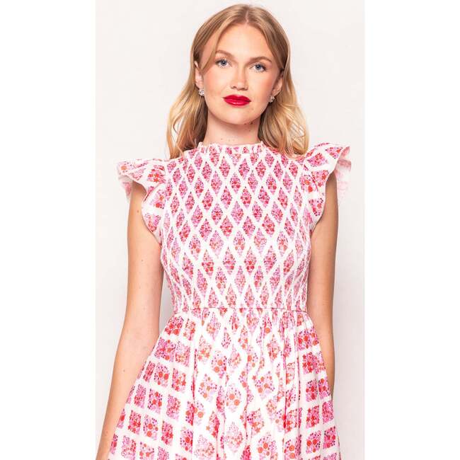 Kylie Dress in Rouge Lattice Floral - Dresses - 5