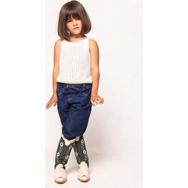 Mini Dakota Boot in Green & Cream - Boots - 3