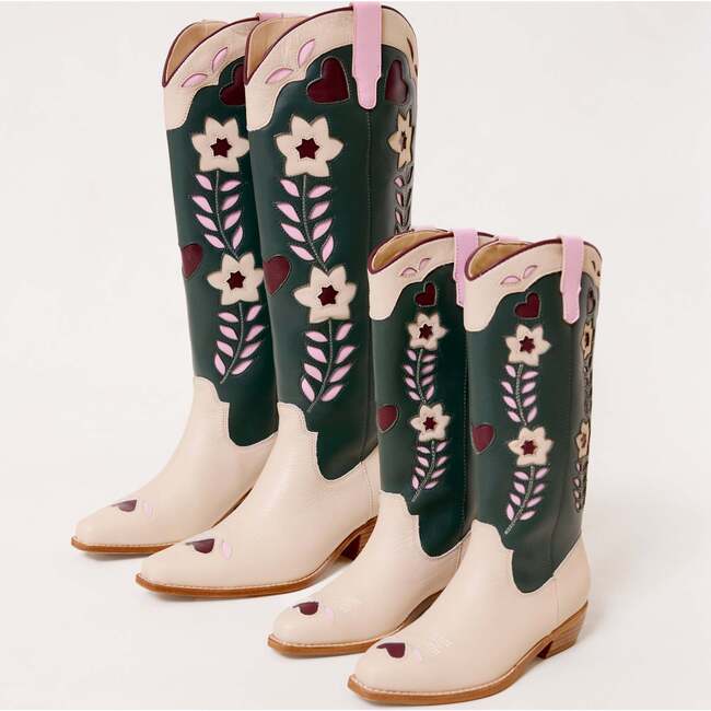 Mini Dakota Boot in Green & Cream - Boots - 4