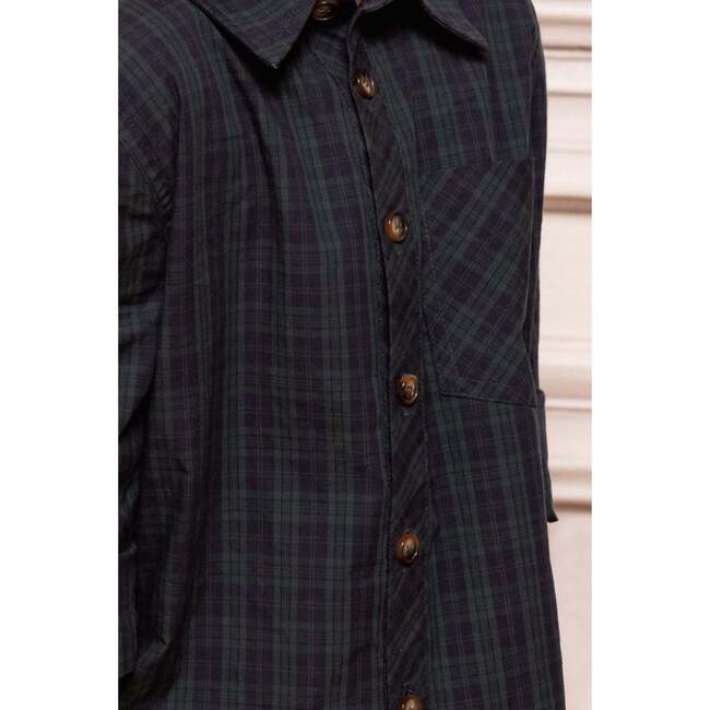 Boys John Shirt in Twilight Pine Plaid - Button Downs - 4