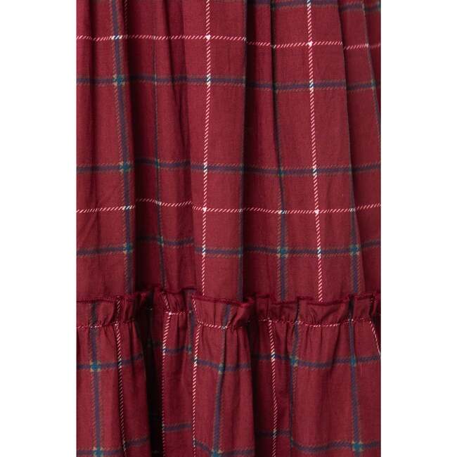 Hattie Dress in Burgundy Plaid - Dresses - 3