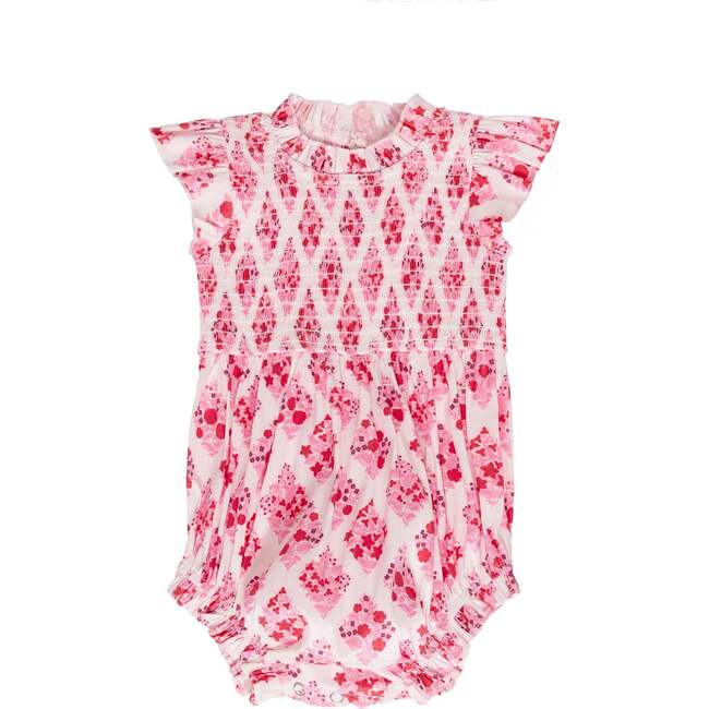 Baby Kylie Romper in Rouge Lattice Floral