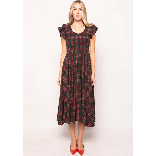 Hattie Dress in Evergreen Plaid - Dresses - 5