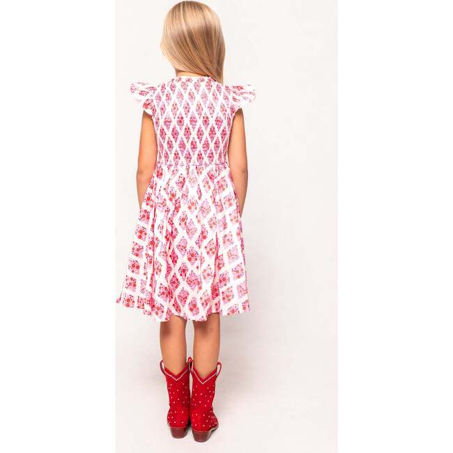 Mini Kylie Dress in Rouge Lattice Floral - Dresses - 4