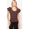 Hattie Top in Evergreen Plaid - Blouses - 1 - thumbnail