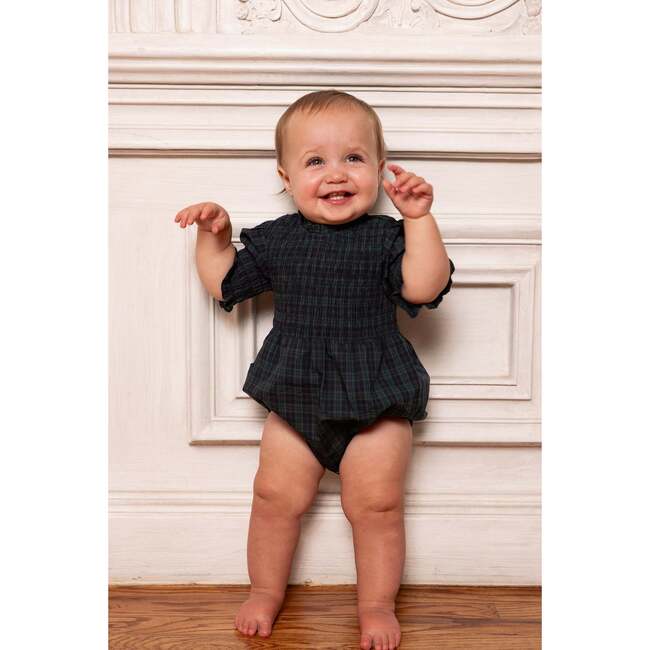Baby Finley Romper in Twilight Pine Plaid - Rompers - 2