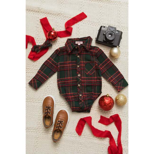 Baby Boys John Shirt in Evergreen Plaid - Button Downs - 2