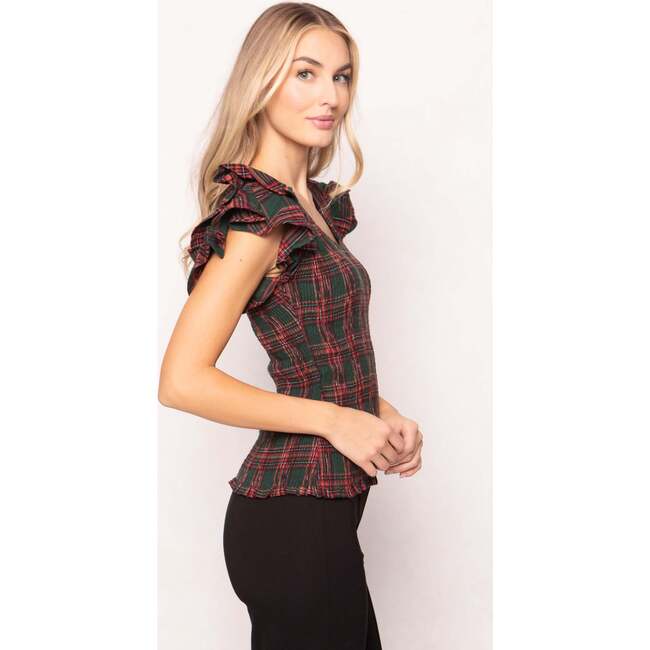 Hattie Top in Evergreen Plaid - Blouses - 2