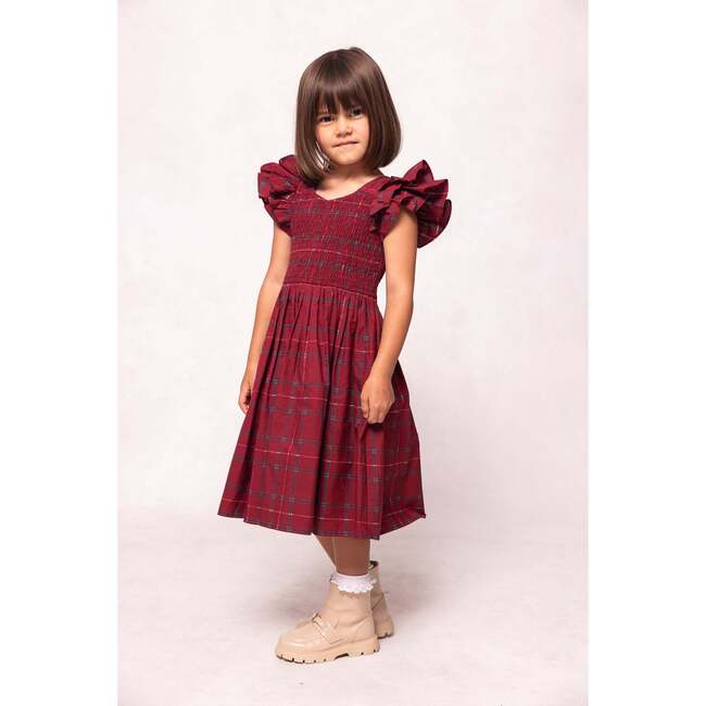 Mini Hattie Dress in Burgundy Plaid - Dresses - 4