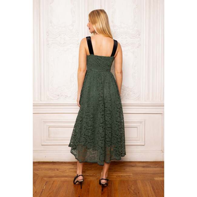 Penny Tank Midi Dress in Green Lace - Dresses - 5