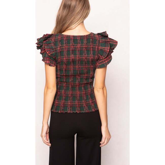 Hattie Top in Evergreen Plaid - Blouses - 3