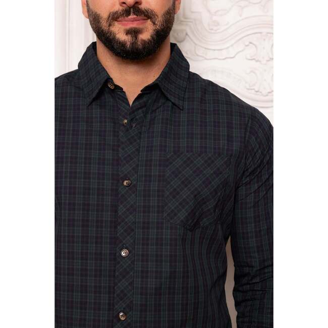 Mens John Shirt in Twilight Pine Plaid - Button Downs - 2