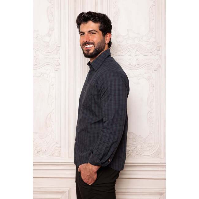 Mens John Shirt in Twilight Pine Plaid - Button Downs - 3