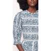 Danielle Dress in Blue Linear Print - Dresses - 2