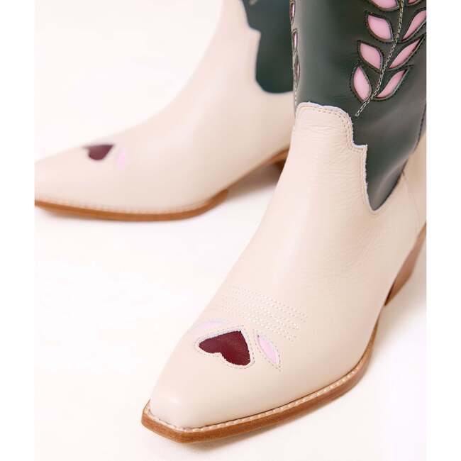 Dakota Boot in Green & Cream - Boots - 3