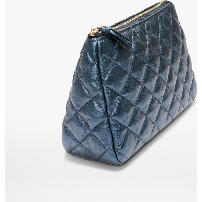 Leather Medium Luna Cosmetic, Midnight Metallic - Bags - 2