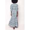 Danielle Dress in Blue Linear Print - Dresses - 3