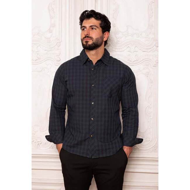 Mens John Shirt in Twilight Pine Plaid - Button Downs - 5