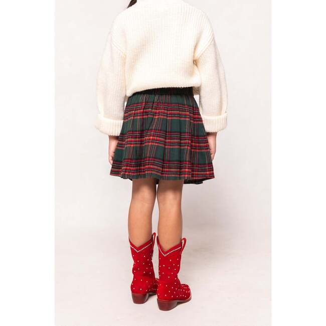 Mini Addison Skort in Evergreen Plaid - Skirts - 4