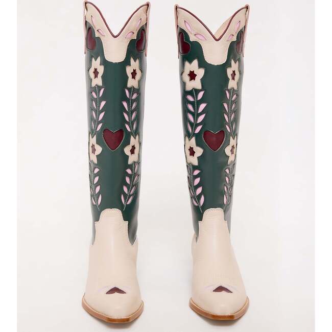 Dakota Boot in Green & Cream - Boots - 4