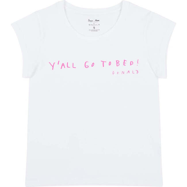 Women's Drawbertson Pink Y'All Go To Bed T-Shirt