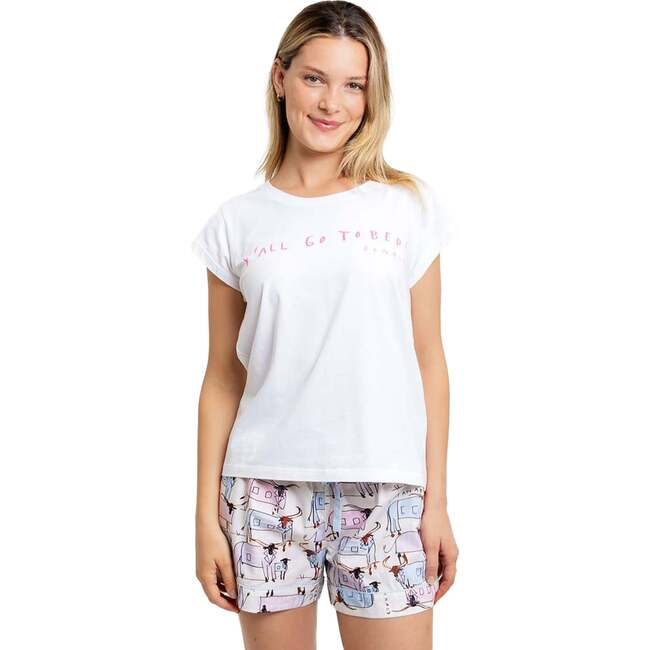 Women's Drawbertson Pink Y'All Go To Bed T-Shirt - T-Shirts - 2