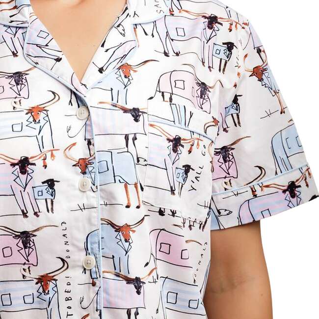 Women's Drawbertson Longhorns Short PJ Set - Pajamas - 3