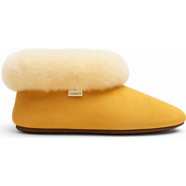 Alpaca Fur Baby and Kids Booties Slippers, Golden Honey - Slippers - 2