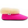 Alpaca Fur Baby and Kids Booties Slippers, Fuchsia Blossom - Slippers - 2