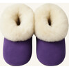 Alpaca Fur Baby and Kids Booties Slippers,  Lavender Plum - Slippers - 1 - thumbnail