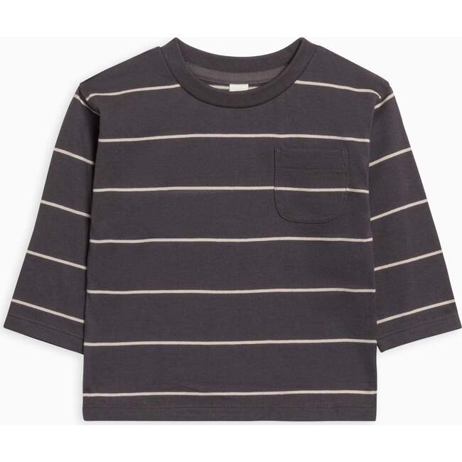 Reese Drop Shoulder Tee Hunter Stripe / Ash