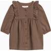 Rya Flannel Ruffle Dress Chestnut Plaid - Dresses - 1 - thumbnail